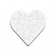 Puzzle de madera para sublimación forma corazón - 23 piezas