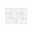 Puzzle rectangulaire en carton sublimable 12 pièces - 13,2x18,1cm