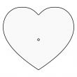 Sublimable MDF3 Wood Heart Clock 15x12.7cm