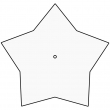 Sublimable MDF3 Wood Star Clock 14x13.3cm