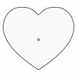 Reloj de madera DM3 corazón 15x12,7cm sublimable