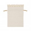 Sublimable Linen Pouch with Crochet Border - 19.2x25.5cm