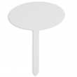 Señal de jardín para sublimación de aluminio blanco forma Oval - 197 x 254 mm