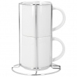 Set de 2 mugs café empilables avec supports sublimables