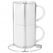 Set de 2 mugs café empilables avec supports sublimables