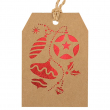 Étiquette cadeau de Noël - Décorations - Lot de 10 unités