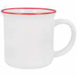 Taza de cerámica tipo enamel - Borde rojo