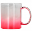 Mug sublimable en céramique effet dégradé métallisé rouge