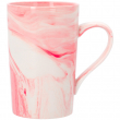 Taza cónica para sublimación efecto mármol Rosa 13oz