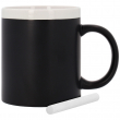 Blackboard Mug with Coloured Edge - White