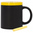 Mug tableau noir avec bord jaune