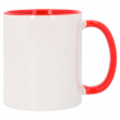 Mug avec anse et intérieur colorés - Rouge