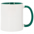 Taza sublimable con interior y asa color - Verde