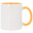 Mug sublimable avec anse et intérieur colorés - Ocre