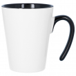 Sublimation Conical Mug - Coloured Inside & Open Handle - Black