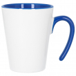 Sublimation Conical Mug - Coloured Inside & Open Handle - Blue