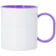 Mug en polymère - Anse et intérieur de couleur - Violet
