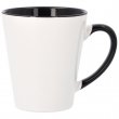 Mug conique sublimable avec intérieur et anse de couleur noir