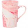 Mug conique sublimable effet marbré rose 13oz