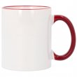 Mug sublimable avec bord et anse de couleur grenat