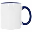 Mug sublimable avec bord et anse de couleur bleu marine