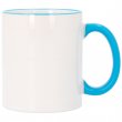 Mug sublimable avec bord et anse de couleur bleu clair