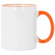 Mug sublimable avec bord et anse de couleur orange