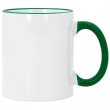 Mug sublimable avec bord et anse de couleur vert bouteille