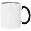 Mug sublimable avec bord et anse de couleur noir