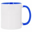Mug sublimable avec anse et intérieur colorés - Bleu moyen