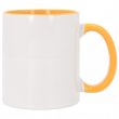 Mug sublimable avec anse et intérieur colorés - Ocre