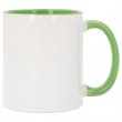 Mug sublimable avec anse et intérieur colorés - Vert moyen
