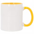 Mug sublimable avec anse et intérieur colorés - Jaune