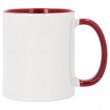 Mug sublimable avec anse et intérieur colorés - Grenat