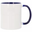 Mug sublimable avec anse et intérieur colorés - Bleu marine