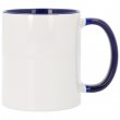 Mug avec anse et intérieur colorés - Bleu marine