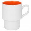 Mug blanc sublimable empilable avec intérieur orange