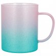 Mug en verre givré bicolore rose/bleu sublimable