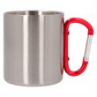 Mug acier sublimable avec anse mousqueton