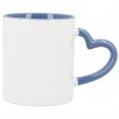Sublimation Heart Handle Mug - Light blue Inside