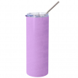 Sublimation Water Bottle with straw - UV Colour Changing - White - Violet