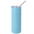 Sublimation Water Bottle with straw - UV Colour Changing - White - Blue