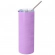 Sublimation Skinny Tumbler - UV Colour Changing - White/Violet