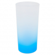 Vaso para sublimación de cristal esmerilado azul