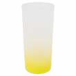 Vaso para sublimación de cristal esmerilado amarillo