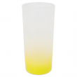 Verre dépoli long drink pour sublimation - Jaune