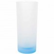 Vaso de cristal esmerilado sublimable - Base Azul
