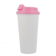 Sublimatable Thermal Cup with Light Pink Lid