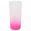 Vaso para sublimación de cristal esmerilado rosa