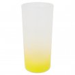 Vaso para sublimación de cristal esmerilado amarillo